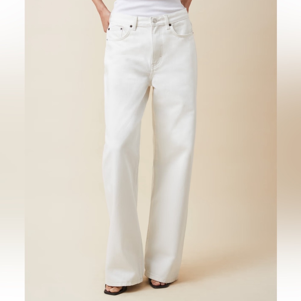 High-Rise Belem Wide-Leg Jeans in White